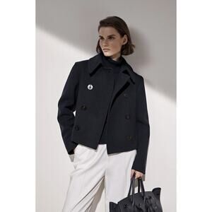 Ralph Lauren Collection Purple Label Pea Coat Cropped Jacket Women’s 4 Runway